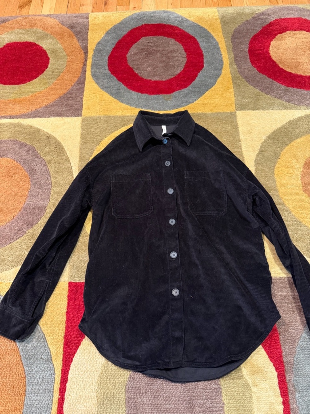 Aritzia The Group Babaton Black Corduroy Shacket Shirt Jacket Size Small